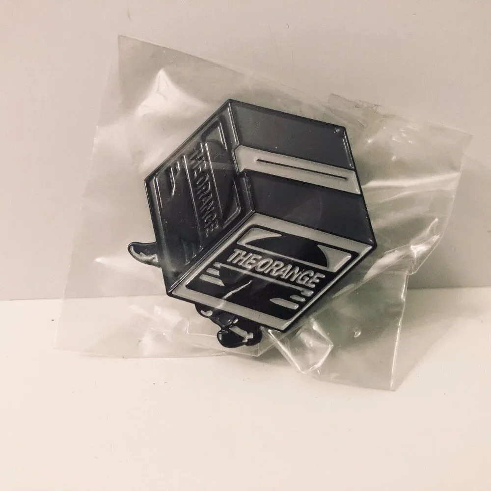 Metal Gear Solid The Orange Box Enamel Metal Pin Double Rubber Backing